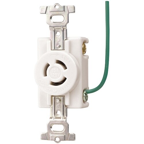 明工 接地2P 15A 引掛埋込コンセント(接地リ