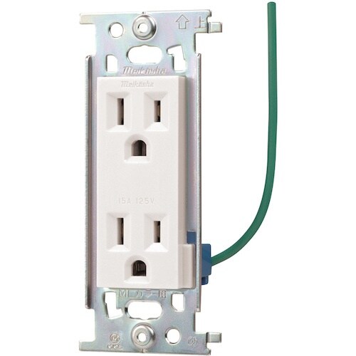 明工 ML接地ダブルコンセント(接地リード線付)(