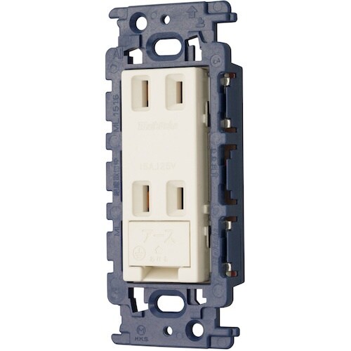 明工 MLアースターミナル付ダブルコンセント(カバ