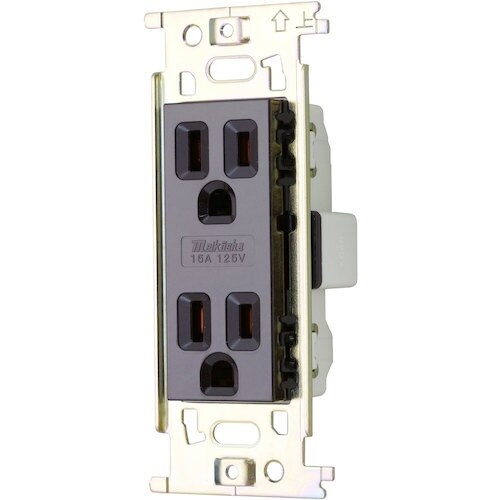 明工 ML接地ダブルコンセント(B形)(チョコ)