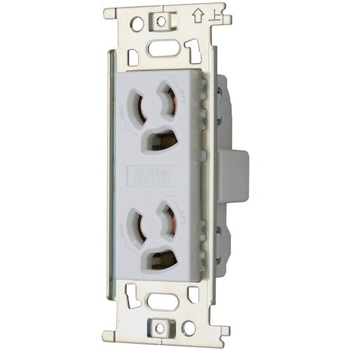 明工 ML抜け止め接地ダブルコンセント