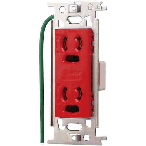 明工 ML抜け止め接地ダブルコンセント(接地リード