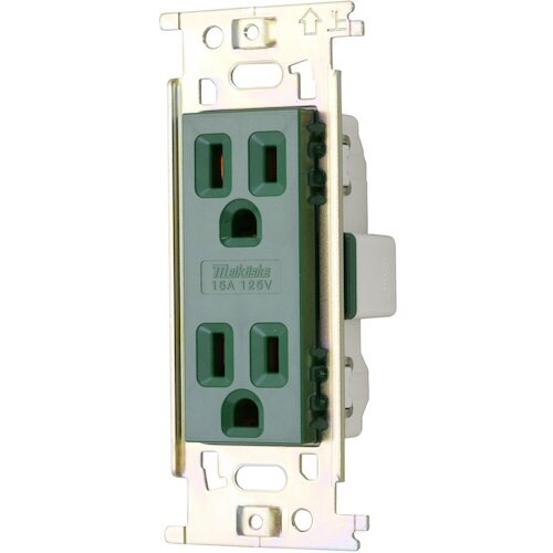 明工 ML接地ダブルコンセント(B形)(緑)