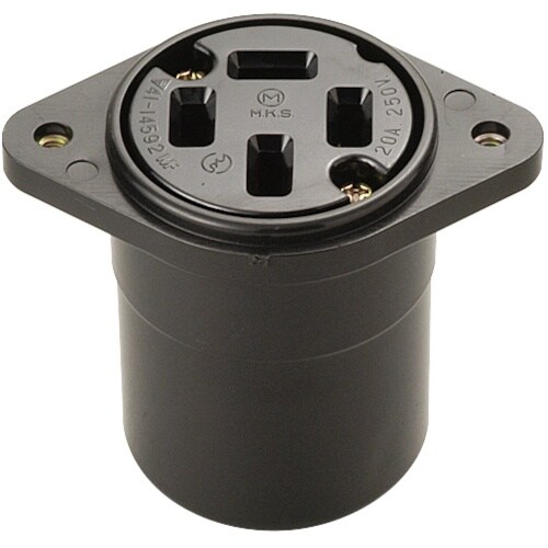 明工 接地3P 20A つば付埋込コンセント