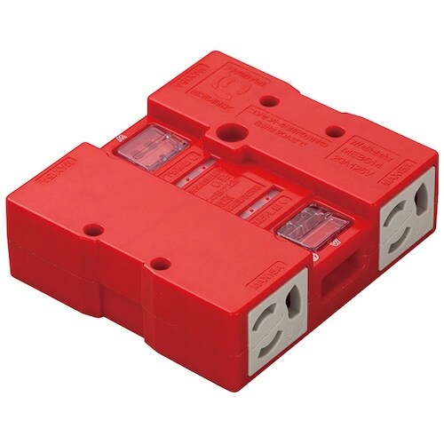 明工 アクセスフロア用コンセント2型(4コ口)(赤