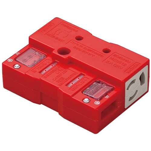 明工 アクセスフロア用コンセント2型(2コ口)(赤