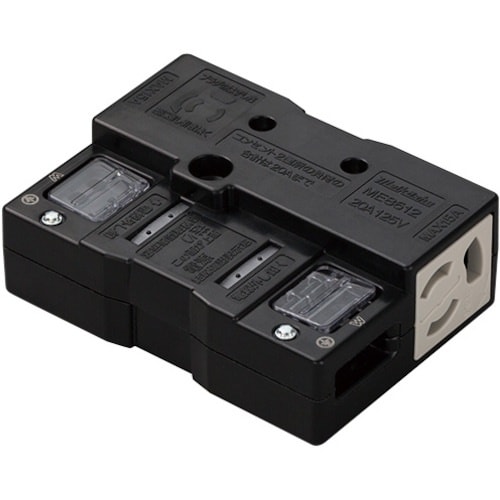 明工 アクセスフロア用コンセント2型(2コ口)(黒