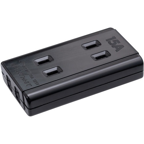 明工 15Aテーブルタップ(3コロ)(黒)