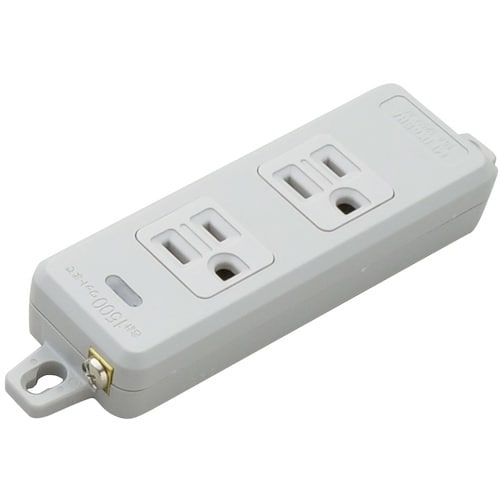 明工 横形OA用接地タップ2コ口 ランプ、マグネッ