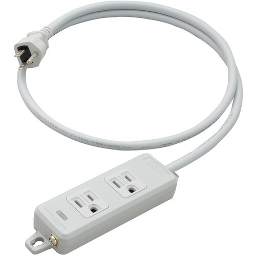 明工 横形OA用接地タップ2コ口 ランプ、マグネッ