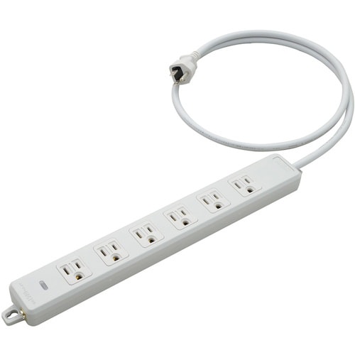 明工 横形OA用接地タップ6コ口 ランプ、マグネッ