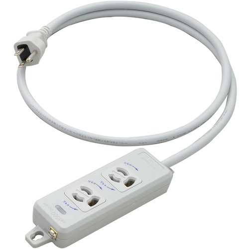 明工 横形OA用抜け止め接地タップ2コ口 ランプ、