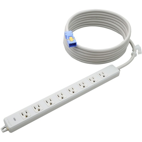 明工 横形OA用接地タップ8コ口 ランプ、マグネッ