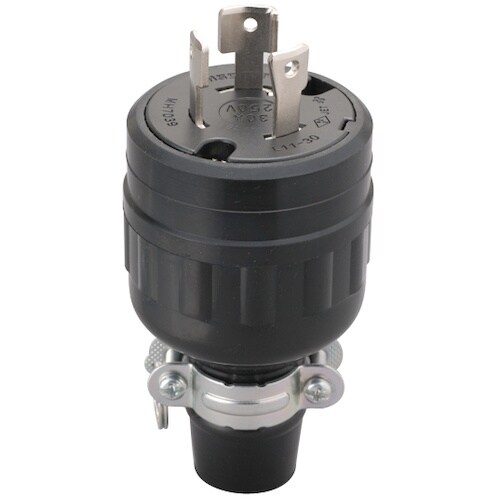 明工 3P 30A 引掛ゴムプラグ(L11−30P