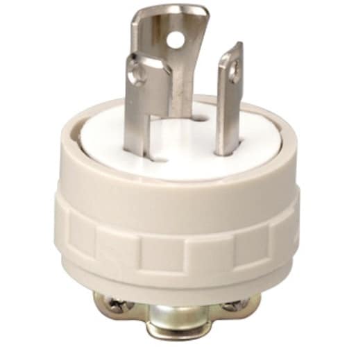 明工 接地2P 15A 引掛プラグ(白)