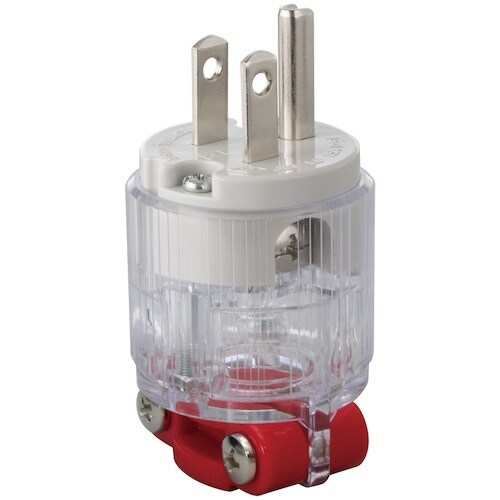 明工 医用接地プラグ(グリップ:赤)