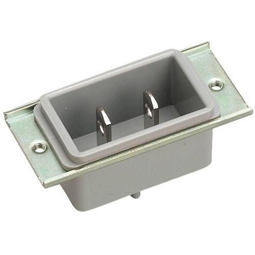 明工 2P 15A インレット(取付金具付)