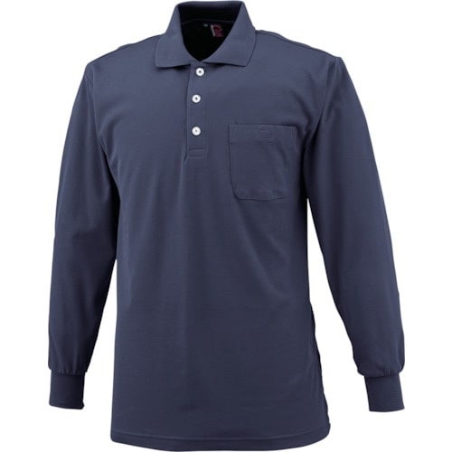 CHUSAN 長袖ポロシャツ(ポケットあり)コンM