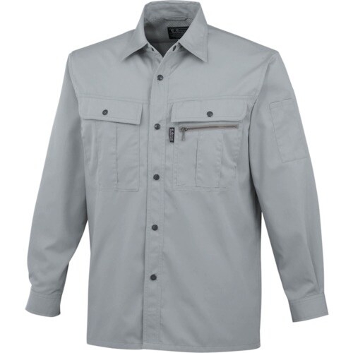 CHUSAN 長袖シャツシルバー4L