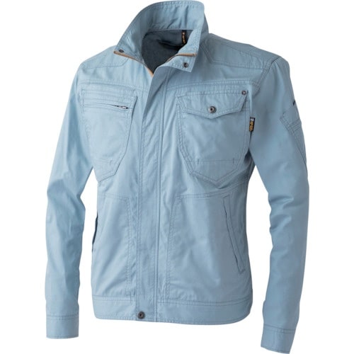 CHUSAN 綿100%長袖ブルゾン ブルーグレー