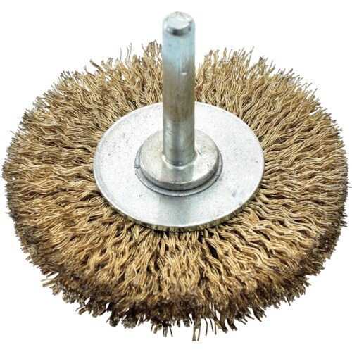 クロダブラシ 軸付ホイル 真鍮メッキ鋼線0.25