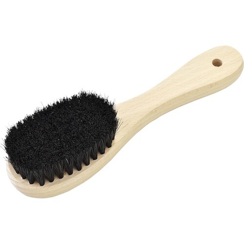 クロダブラシ 櫛払ブラシ 木柄 馬毛 2行 手植(