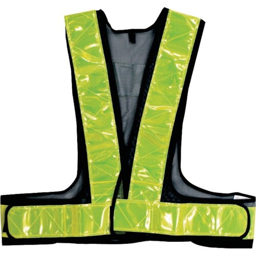 CHUSAN 反射安全ベストショート 紺×黄色 F