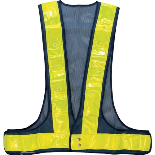 岡潮 赤色LED点滅 反射ベスト/安全ベスト 【特