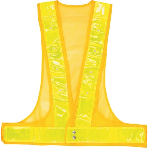 岡潮 赤色LED点滅 反射ベスト/安全ベスト 【特