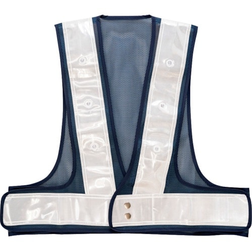 岡潮 赤色LED点滅 反射ベスト/安全ベスト 【シ