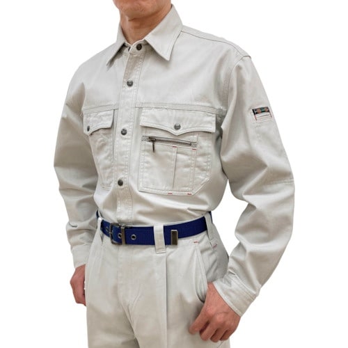 TEAGLES 綿100%長袖シャツ ベージュ M