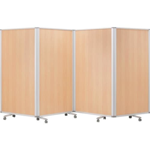 COMAI 4連スクリーン木目ナチュラルワイド W