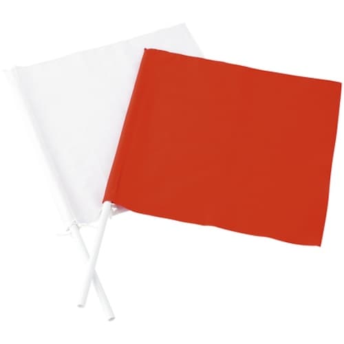 MYZOX 工事用旗(柄付・紅白1組入)<P−02