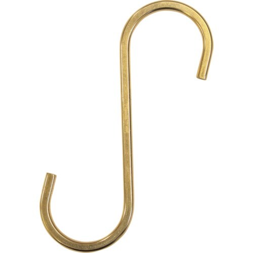 WAKI S字フック 真鍮 100mm