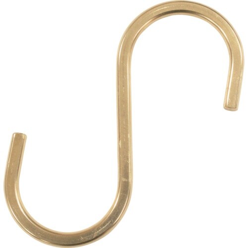 WAKI S字フック 真鍮 80mm
