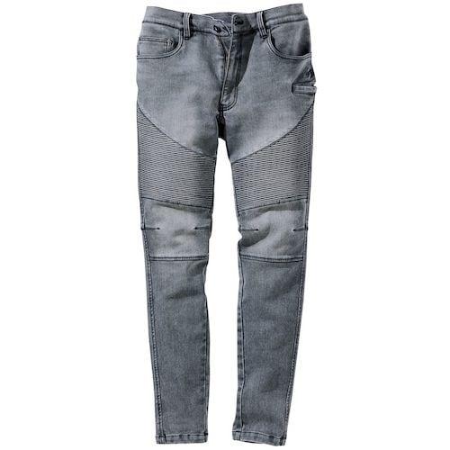 VILEA デニム蛇腹パンツ 4L ライトグレー