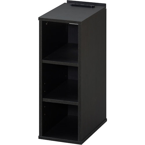 IRIS 296239 ナイトテーブル棚付き ブラ