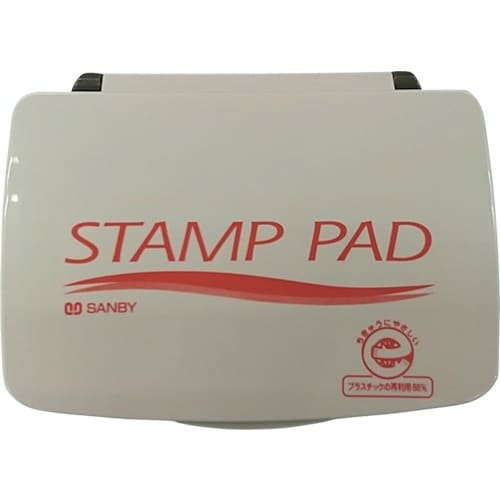 SANBY サンビー顔料系スタンプ台 小型 赤