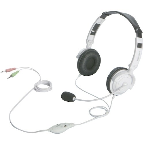 BUFFALO 両耳ヘッドバンド式ヘッドセット 半