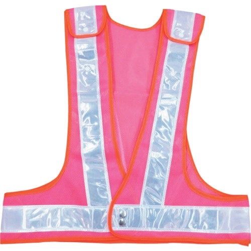 岡潮 3段階調整安全ベスト 5cm幅 ピンクメッシ