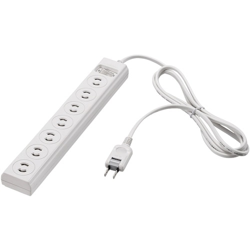 BUFFALO 2ピン式電源タップ 7個口 2m