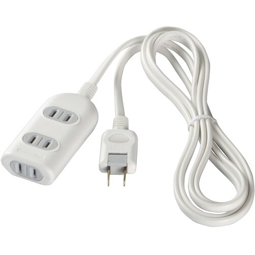 BUFFALO 2ピン式電源タップ 3個口タイプ