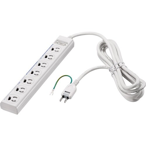 BUFFALO 3ピン式電源タップ 7個口 5m