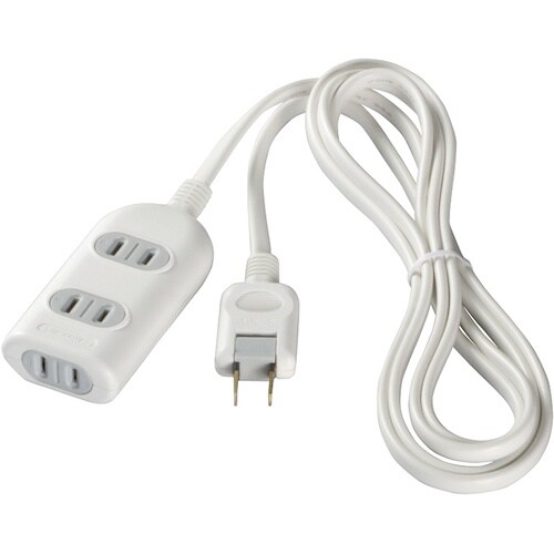 BUFFALO 2ピン式電源タップ 3個口タイプ