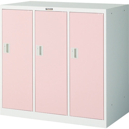 TRUSCO ミニロッカー 3連用 ピンク