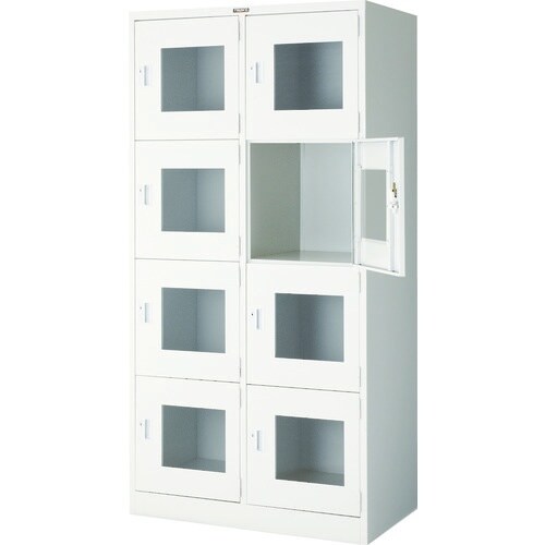 TRUSCO 多人数ロッカー8人用 窓付