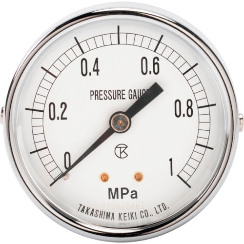 高島 小型真空計(D枠埋込形・縁なし・中心ネジ・φ