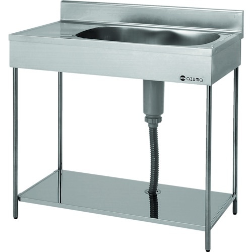 アズマ ポ−タブル一槽水切シンク右水槽 800×4