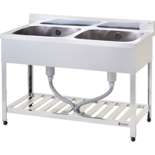 アズマ 二槽シンク(ホース付) 1200×600×