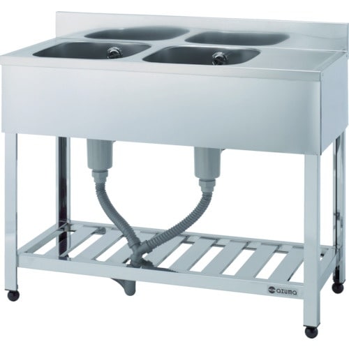 アズマ 二槽水切シンク左水槽 1500×600×8